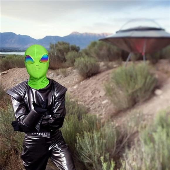 Alien Mask Halloween Mask Cosplay ET Costume Halloween Party - Picture 5 of 6